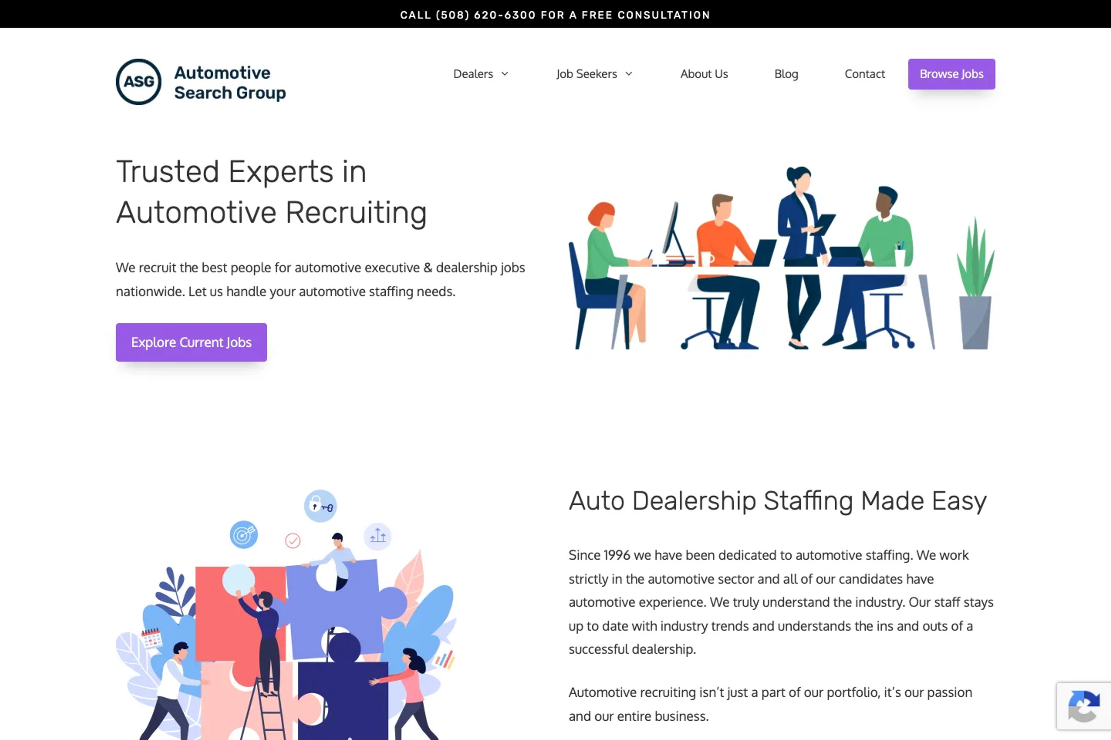 Automotive Search Group website homepage