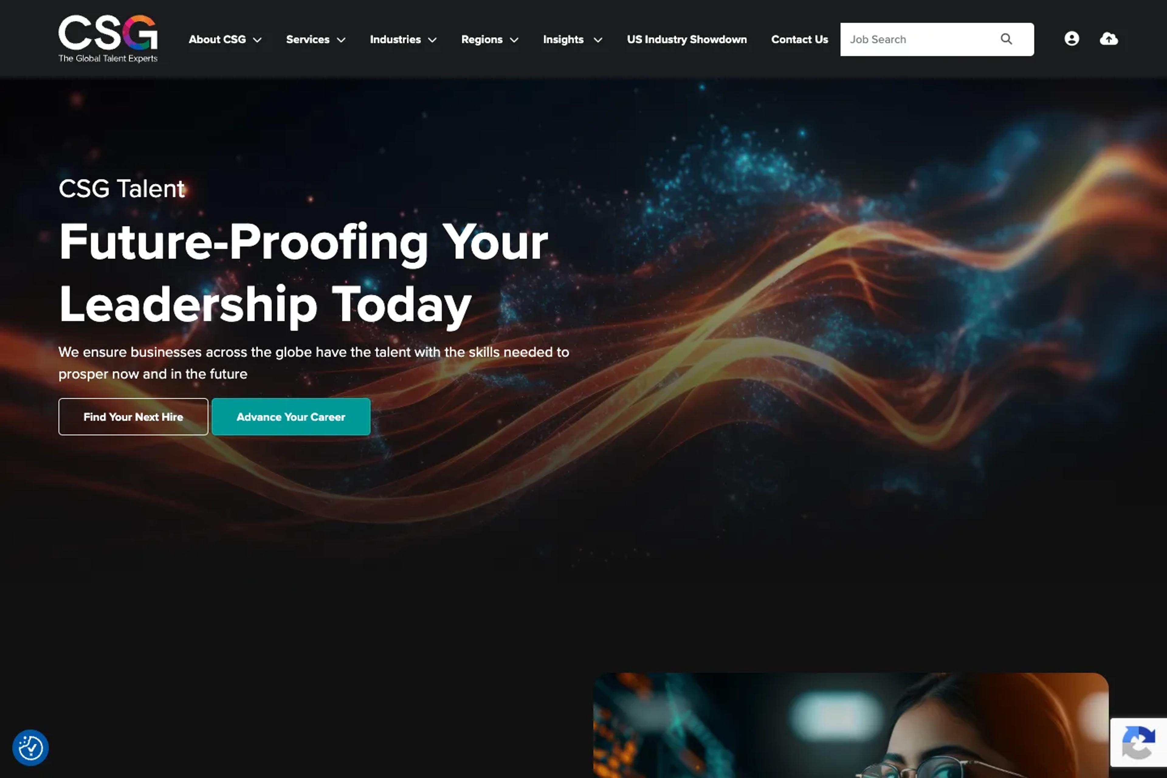 CSG Talent website homepage