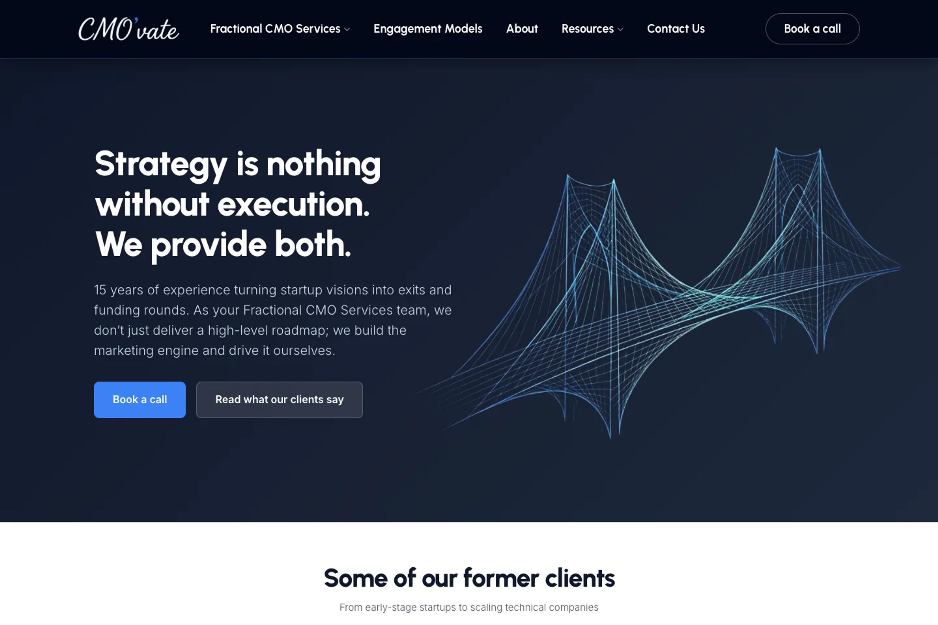 CMOvate website homepage