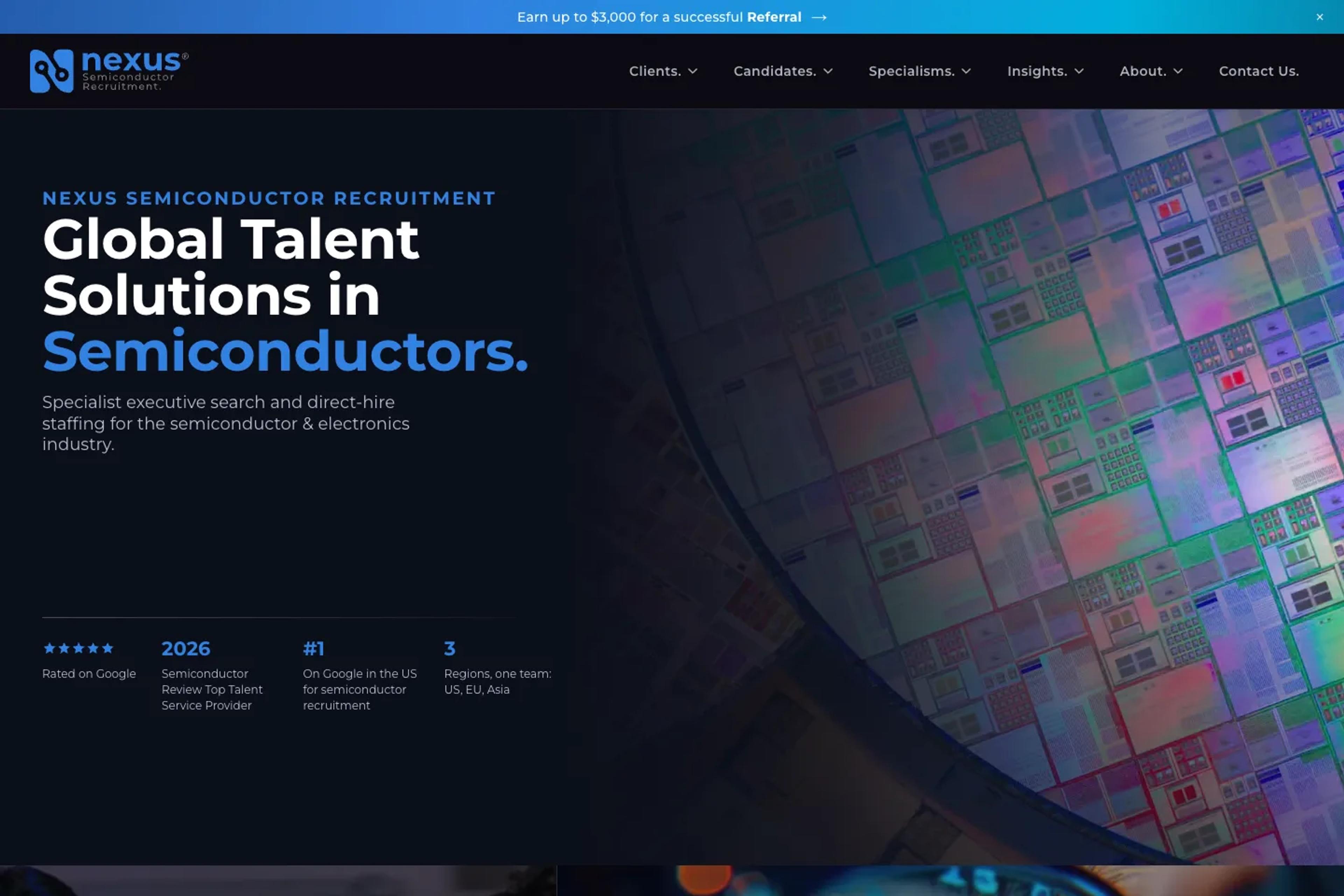 Nexus Semiconductor Recruitment website homepage