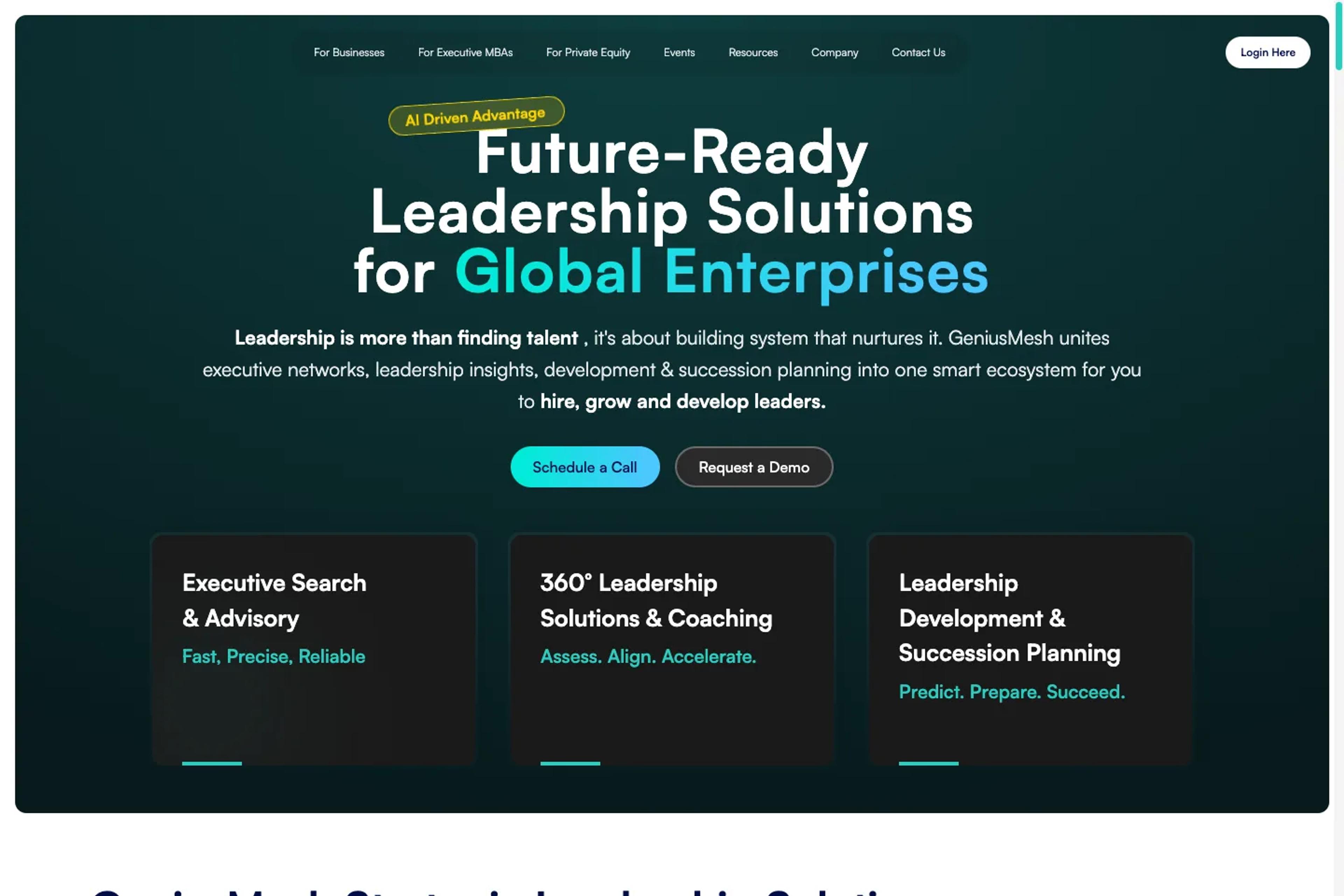 GeniusMesh website homepage