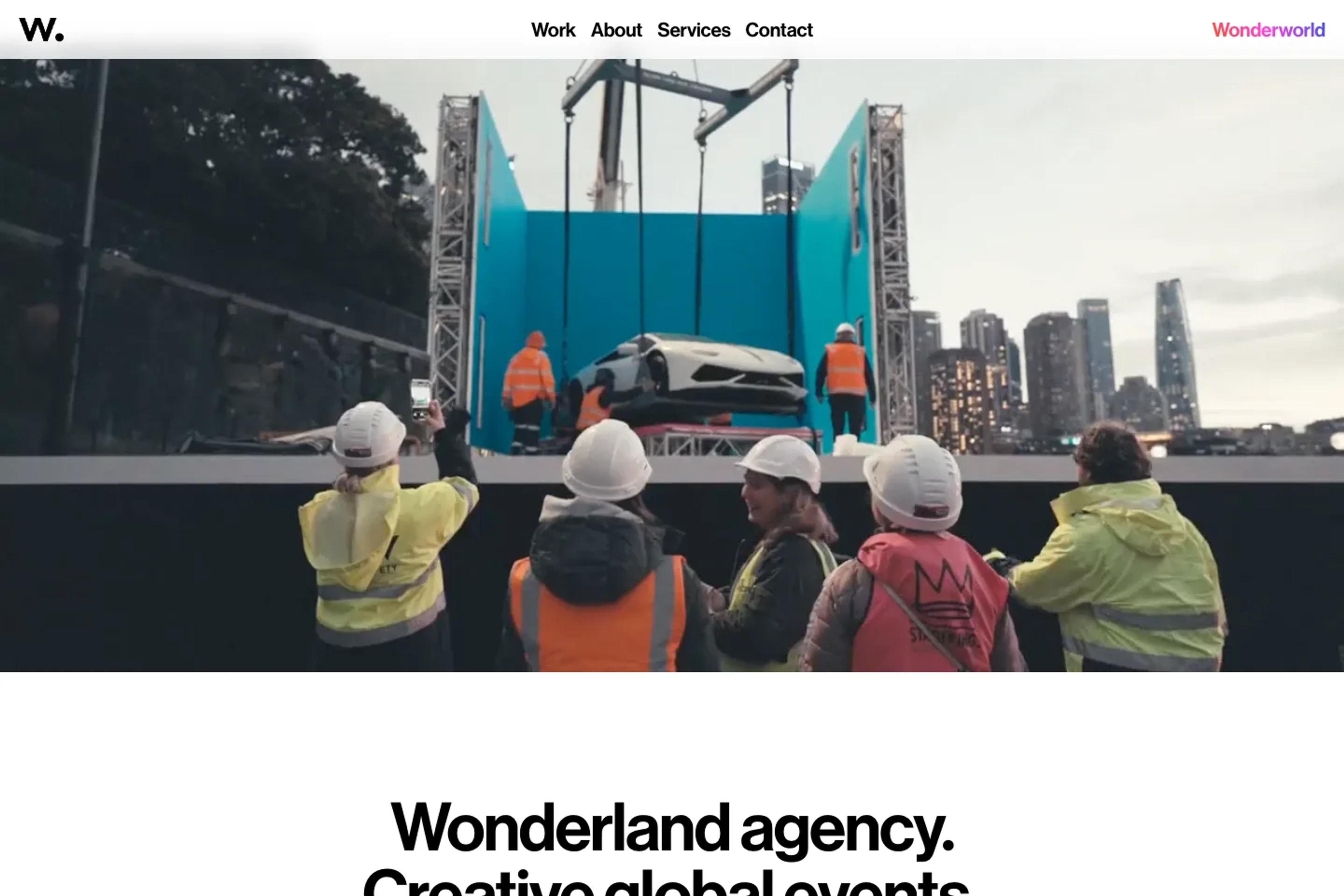 Wonderland Agency website homepage