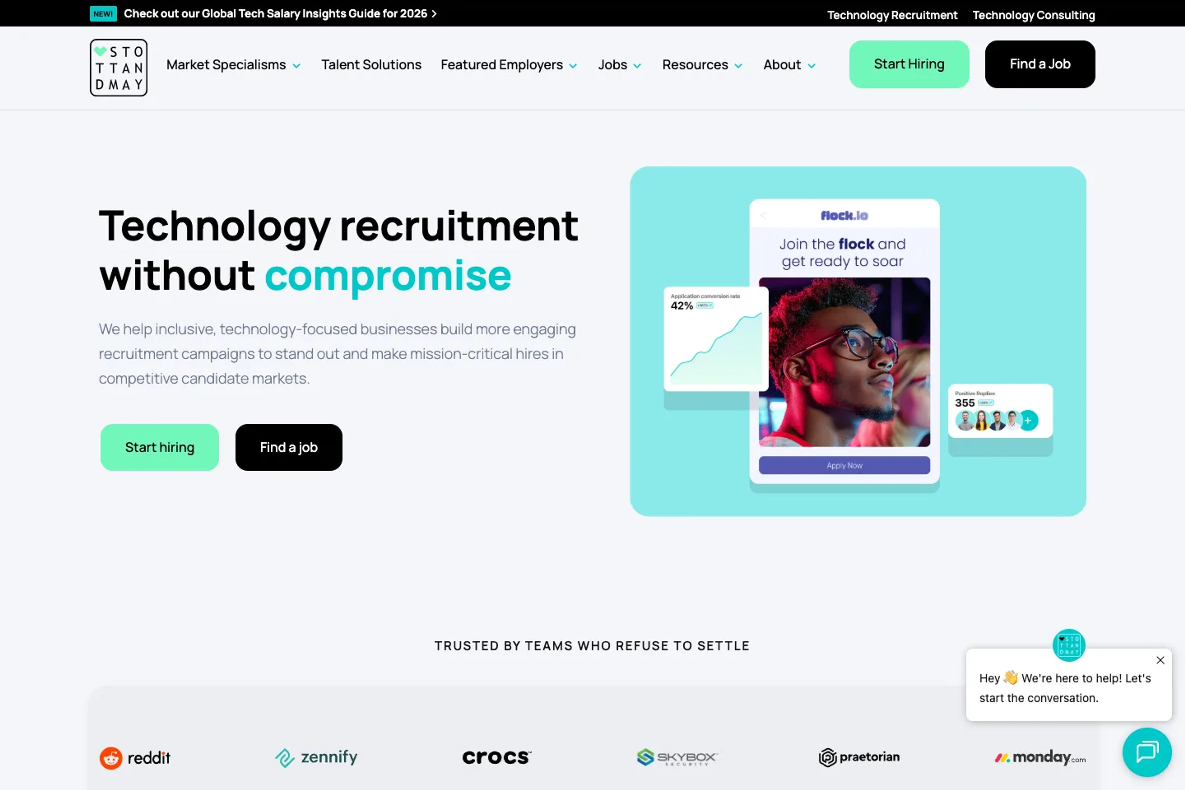 Stott and May website homepage