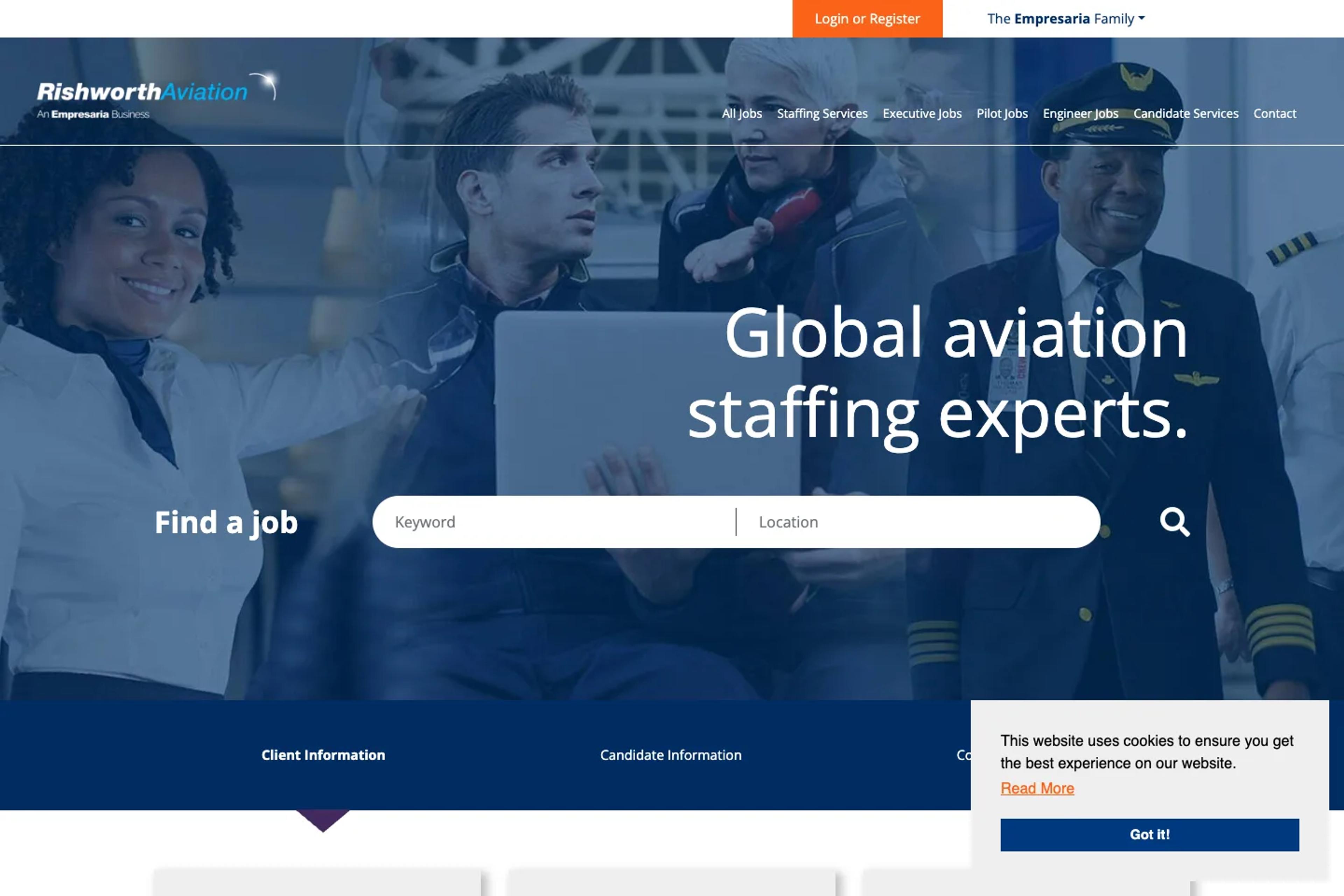 Rishworth Aviation website homepage