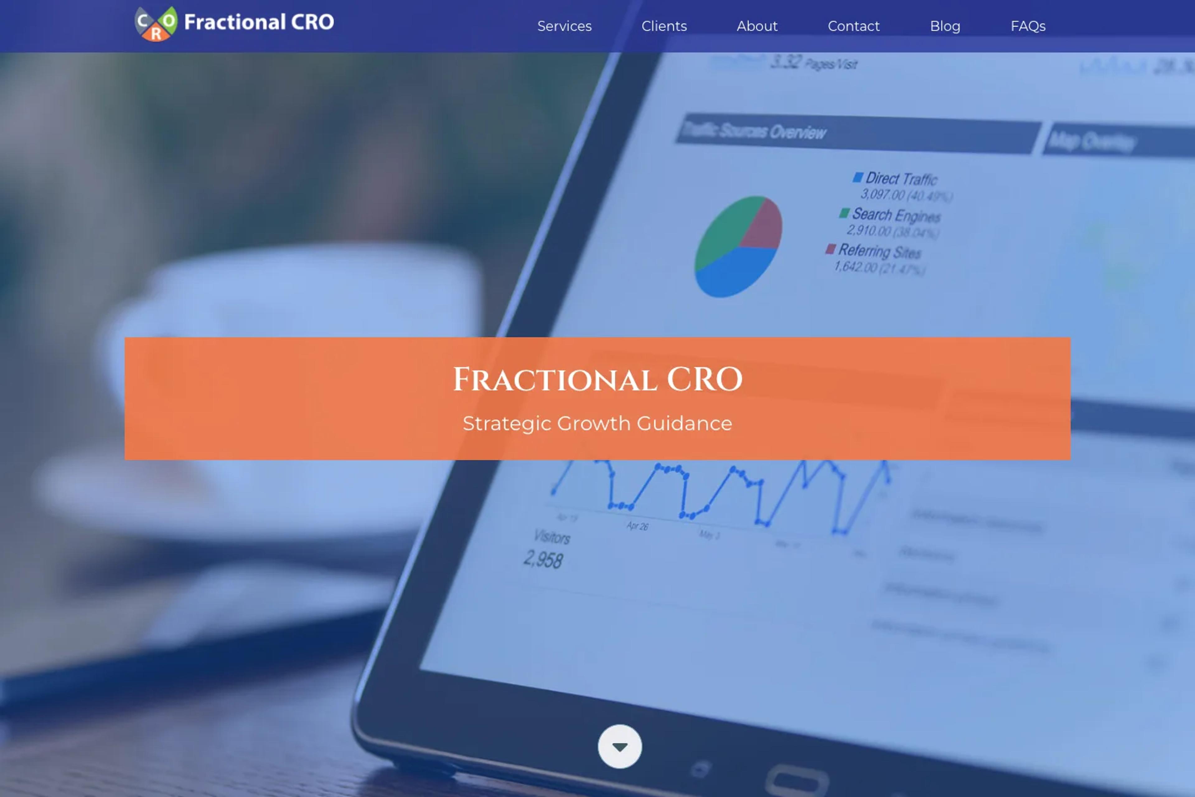 Fractional-CRO (Vendux) website homepage