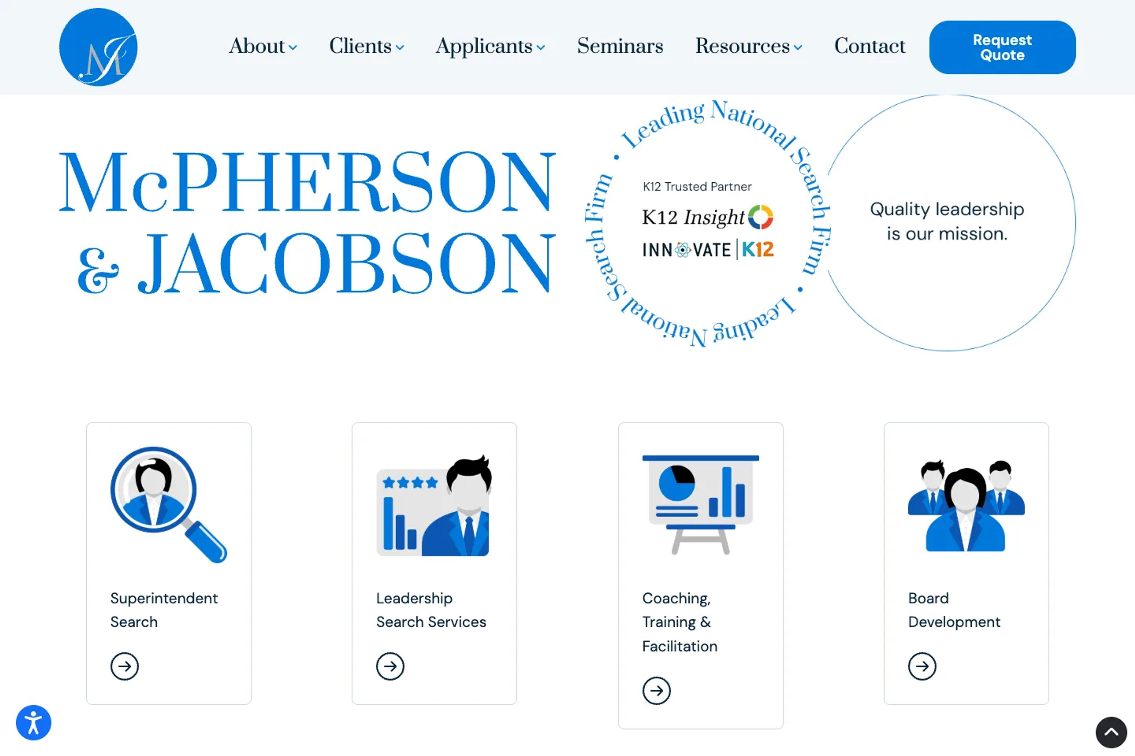 McPherson & Jacobson website homepage