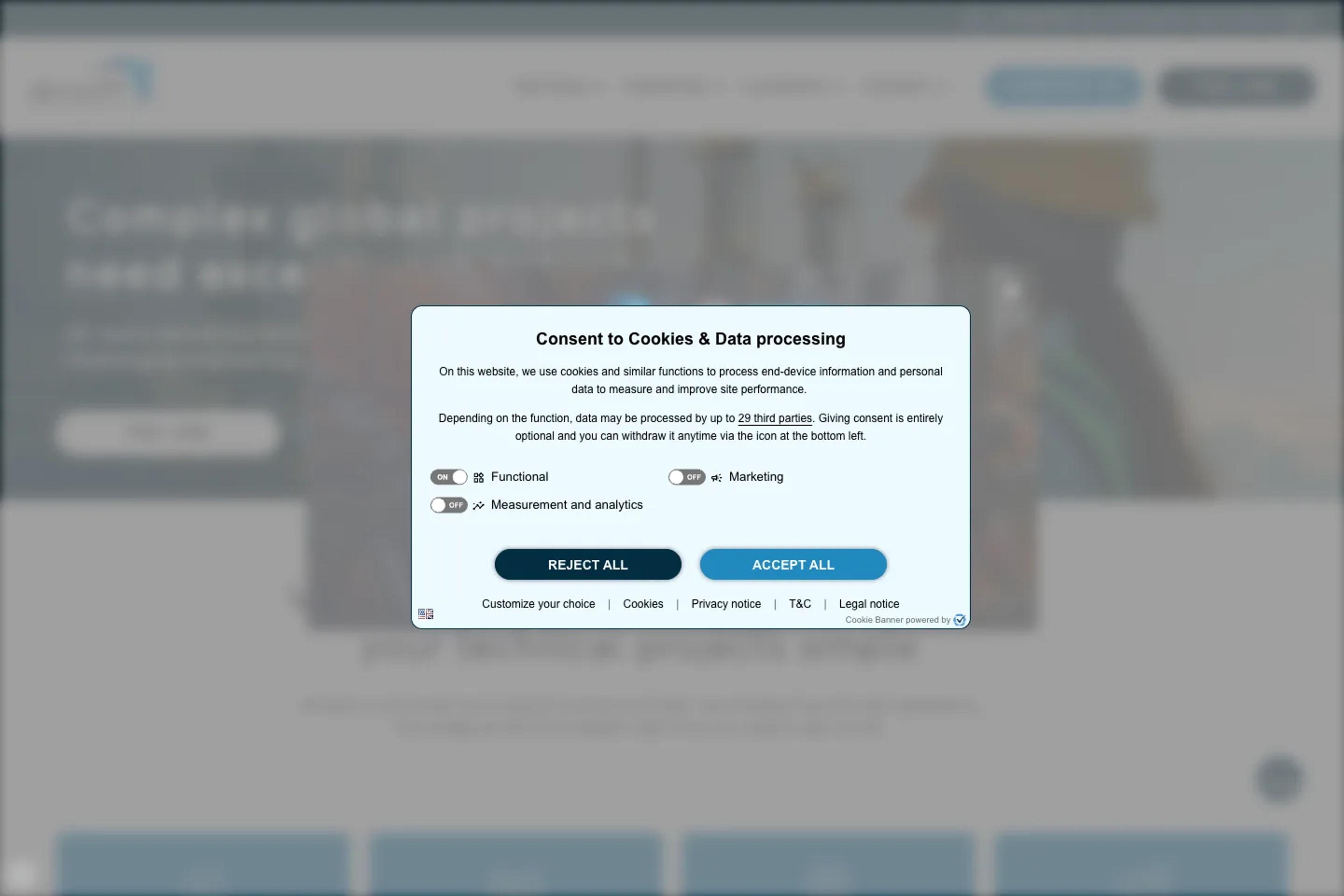 Airswift website homepage