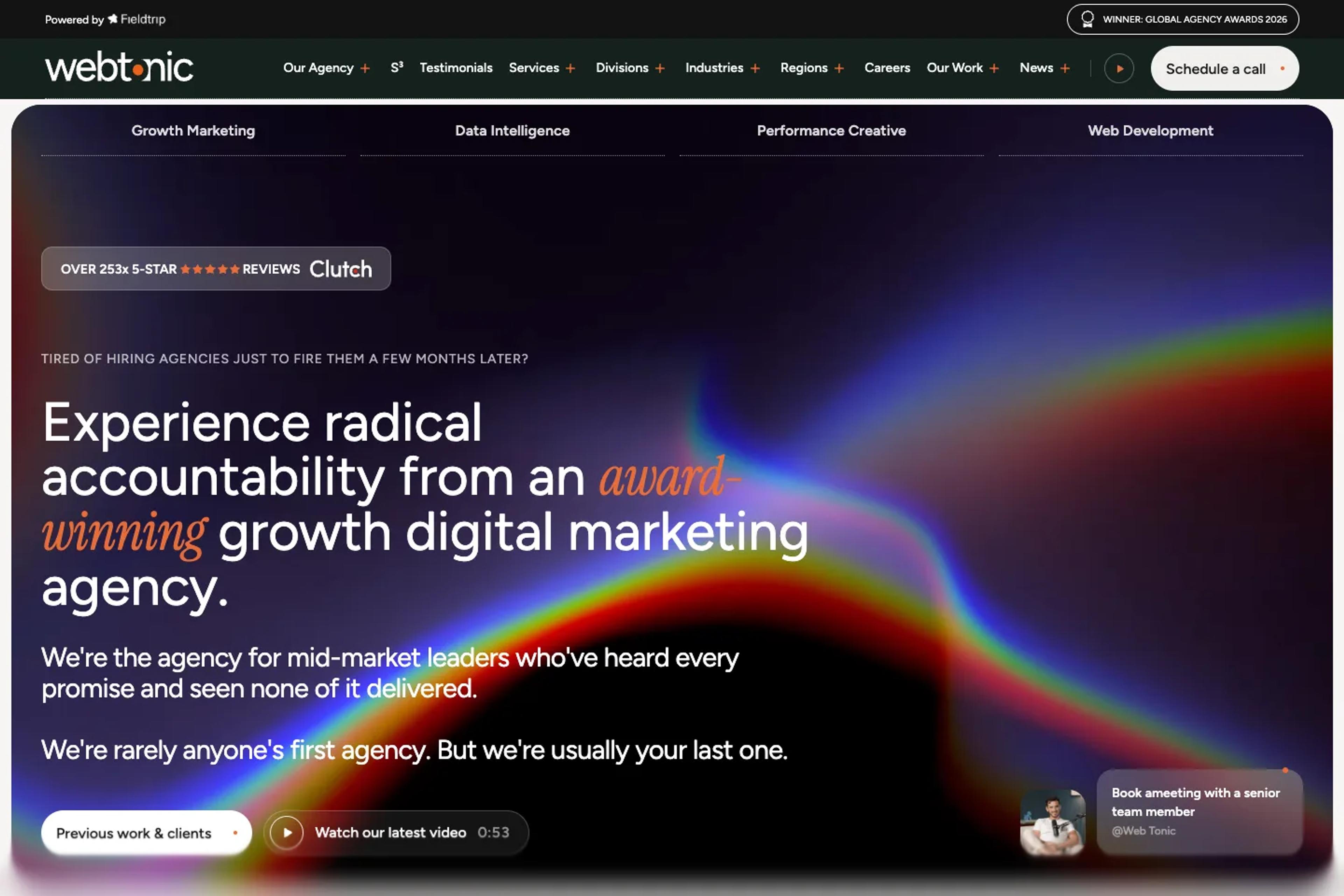 Web Tonic website homepage
