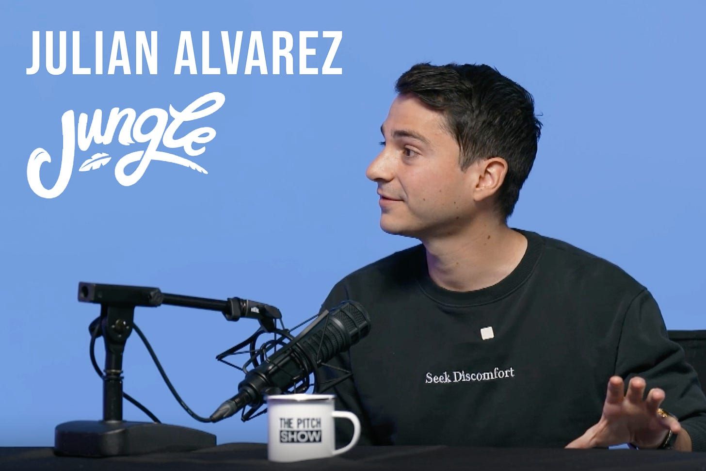 Julian Alvarez pitching Jungle on The Pitch