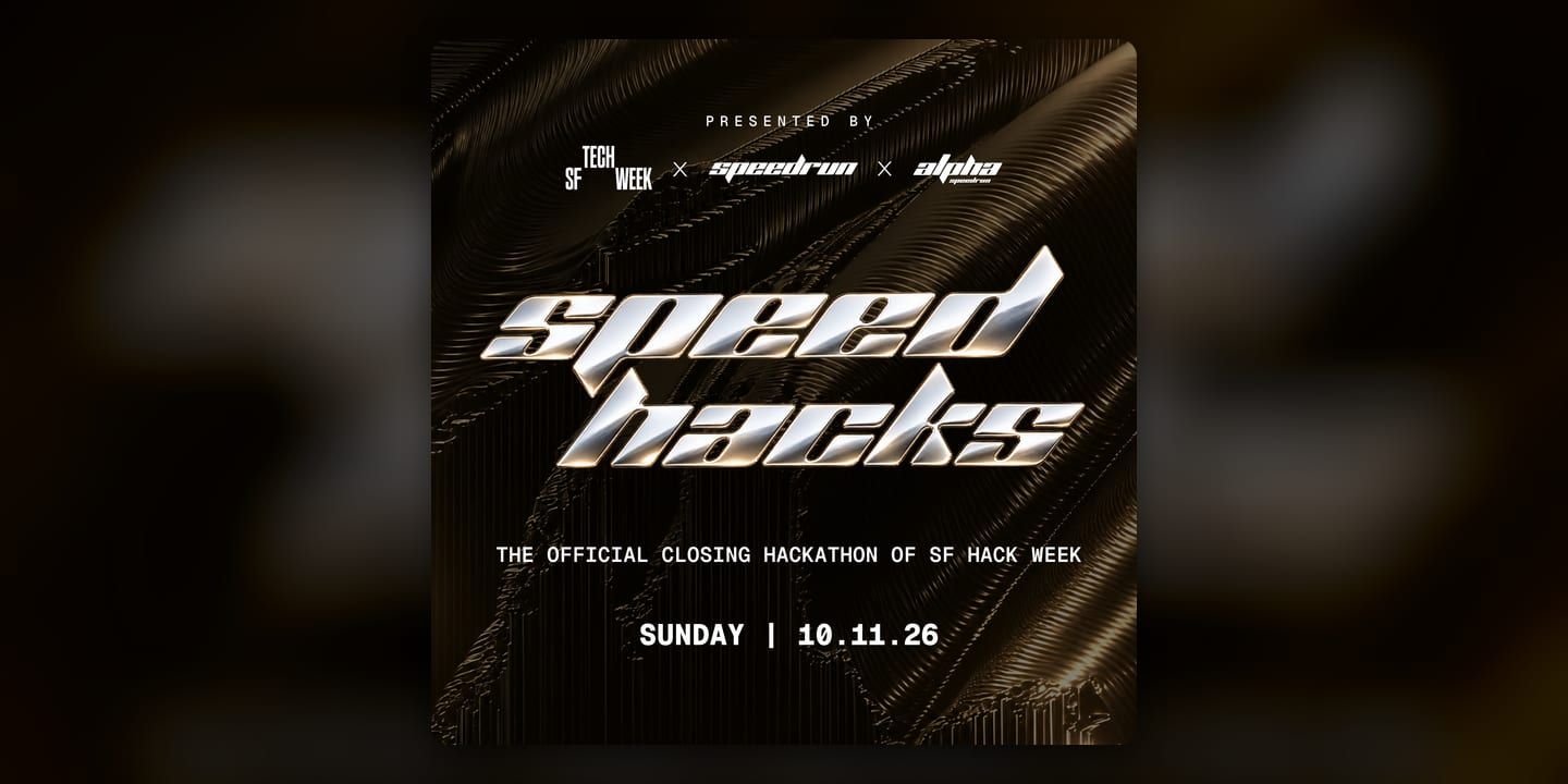 Event poster for SpeedHacks: The Official speedrun Hackathon