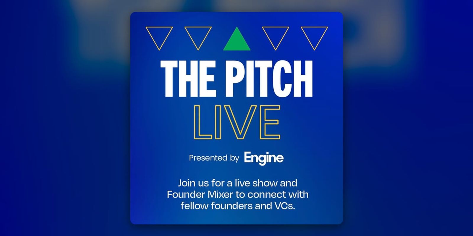 Event poster for The Pitch LIVE at SF Tech Week
