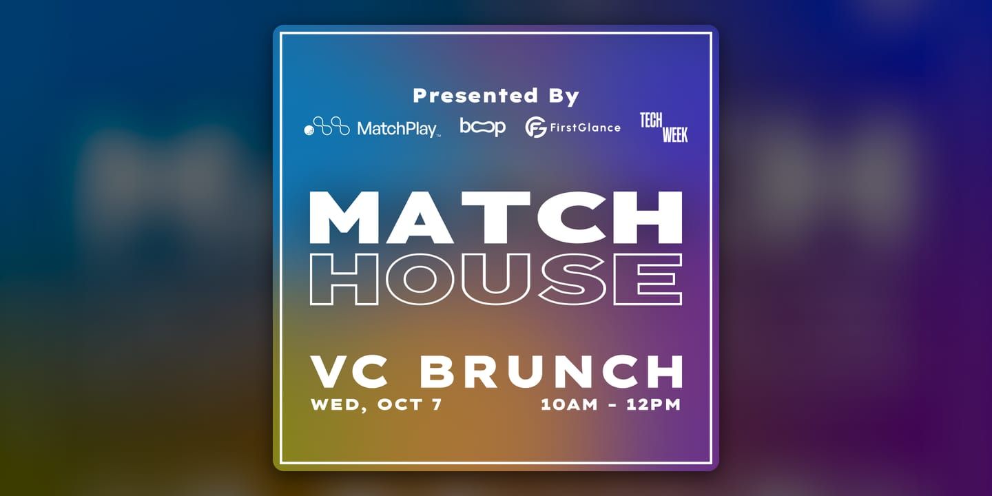 Event poster for Investor Brunch at MATCH HOUSE