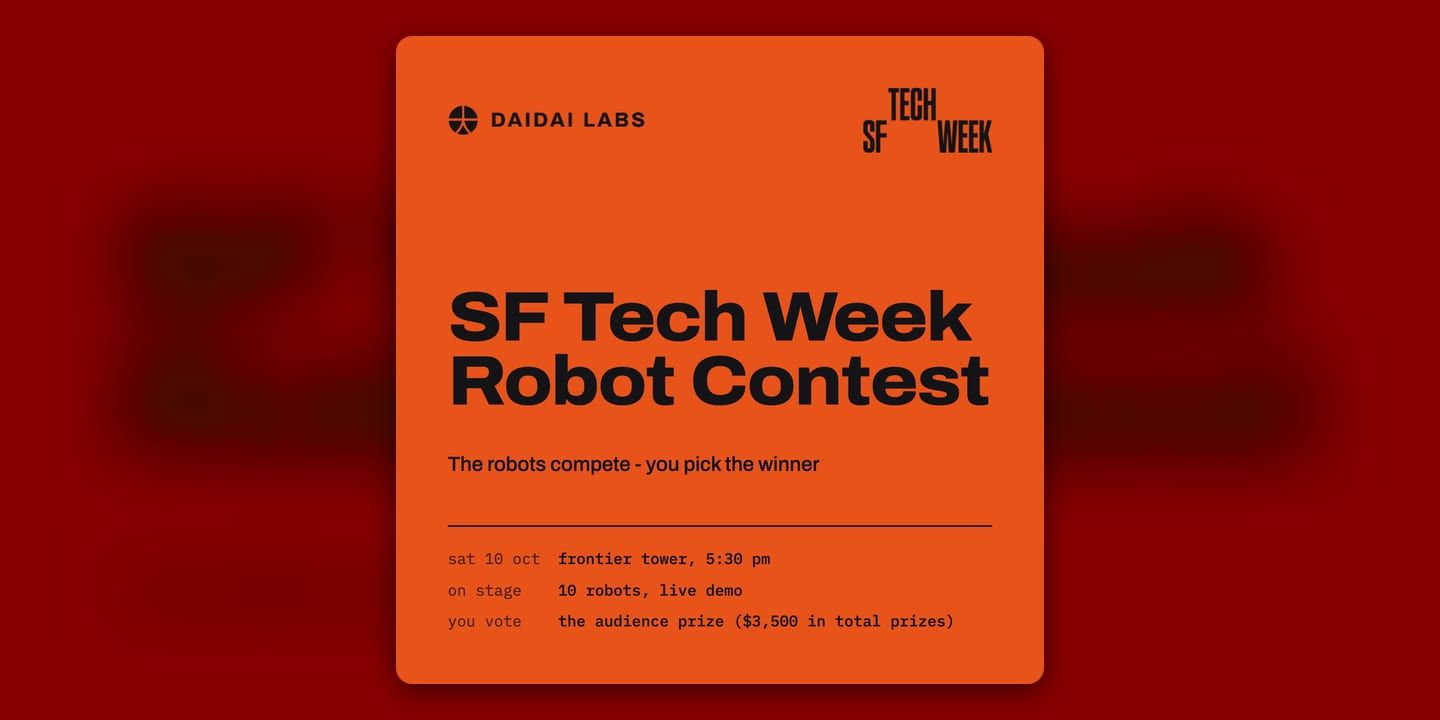 Event poster for The Robot Contest + Afterparty