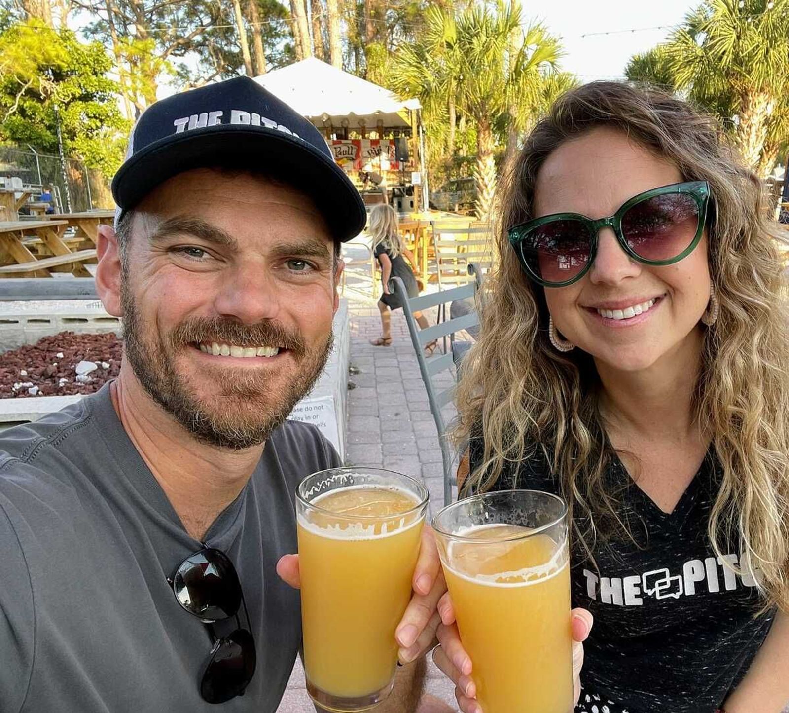 Josh and Lisa after buying The Pitch back from Spotify