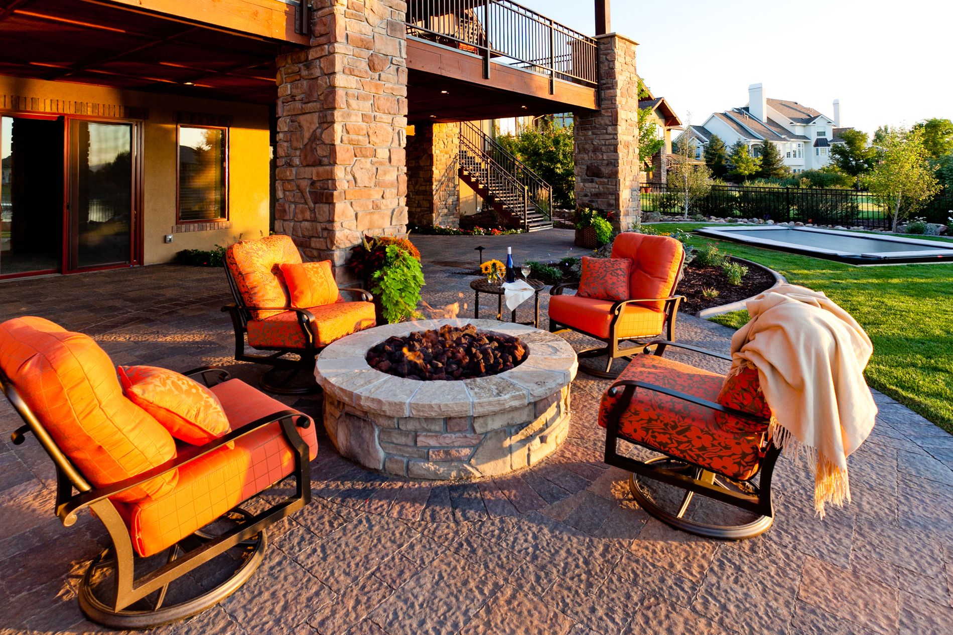 Fire Pit and Paver Patio