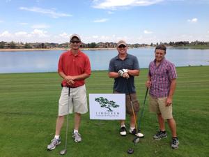 Lindgren golf team on the 10th hole at Water Valley