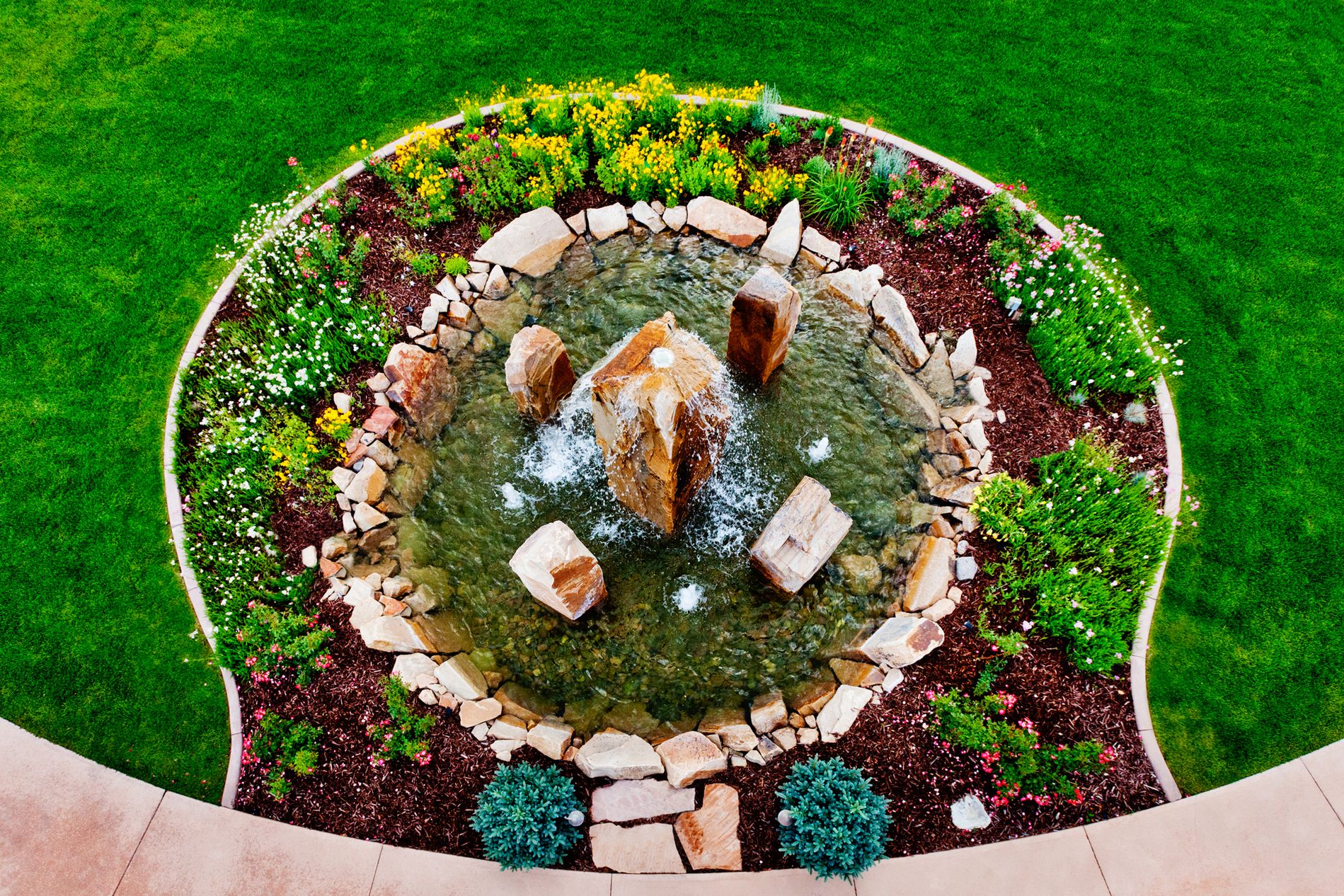 Cored Boulder Water Feature