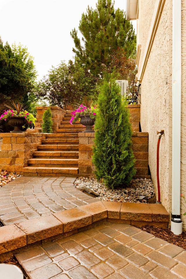 Paver Sidewalk and Staircase