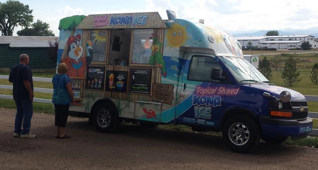 Shaved Ice truck at company party