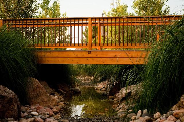 Bridge over drainage swale