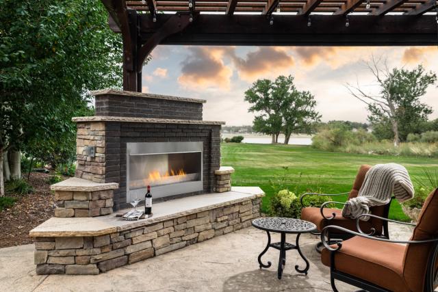 outdoor-fireplace-patio-shade structure