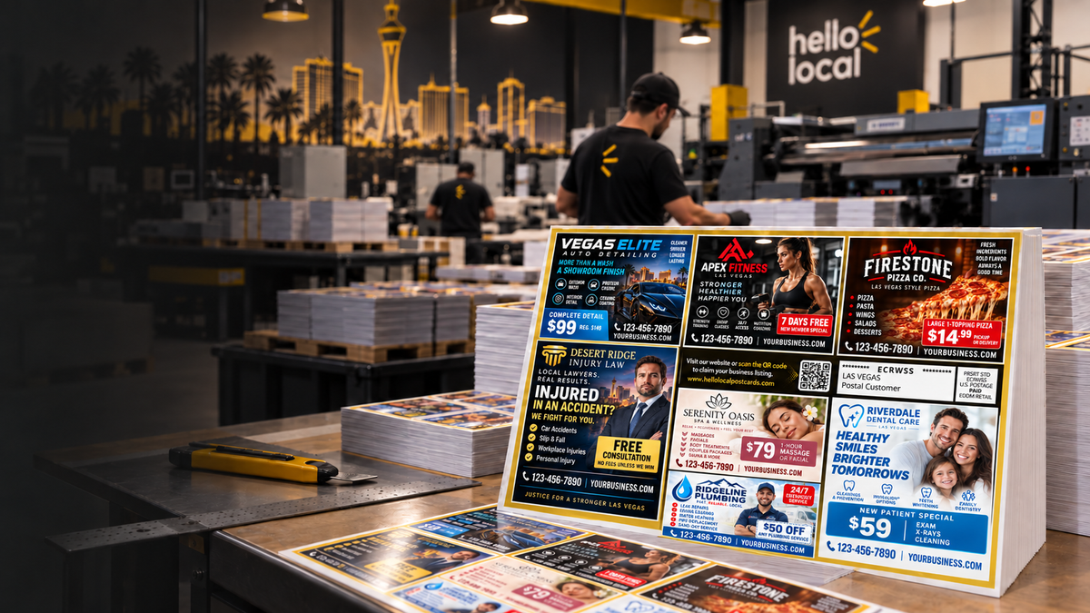 Every Door Direct Mail postcard advertising to a Las Vegas neighborhood