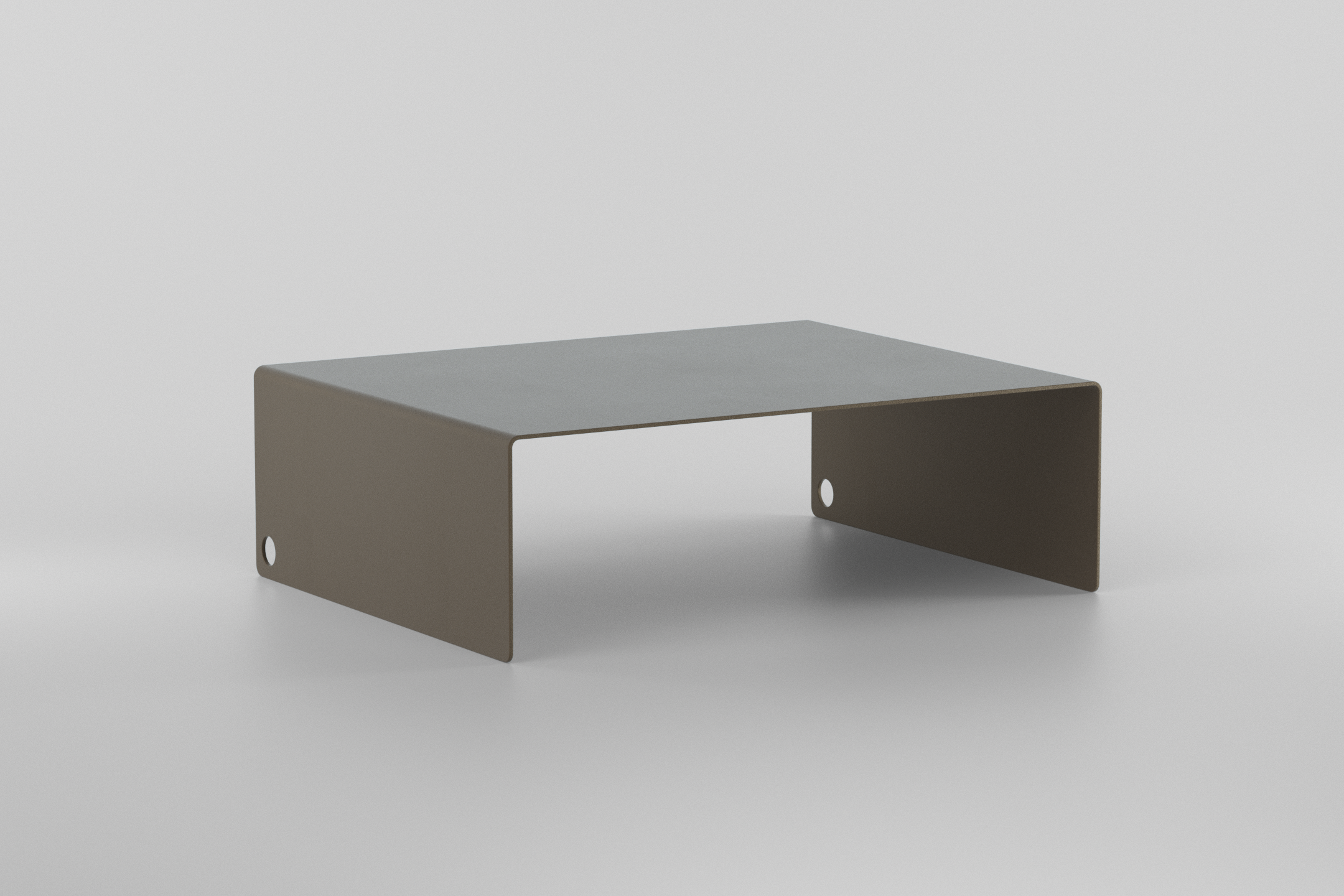The Laptop Stand - grey beige front view