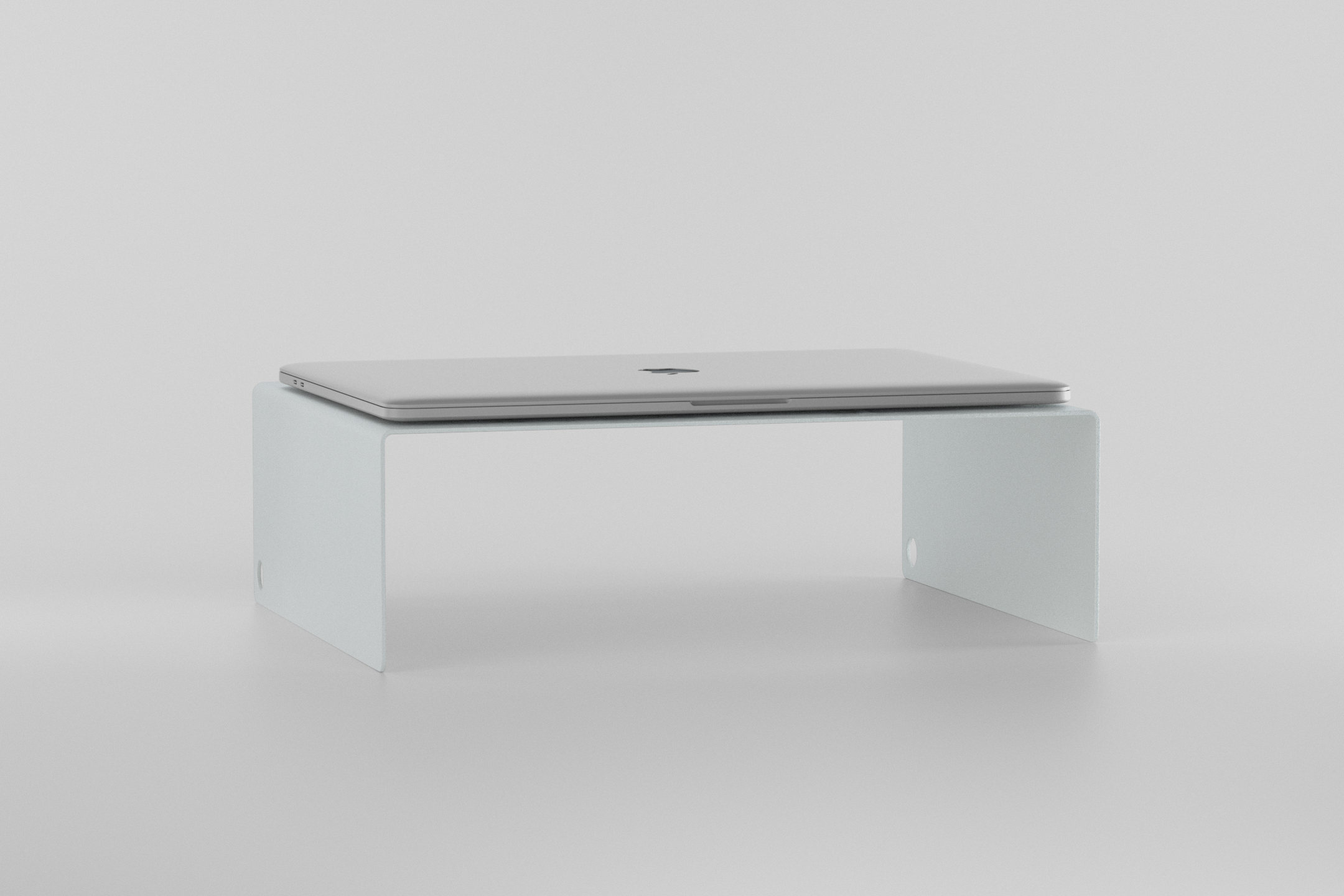 The Laptop Stand - white with laptop on it