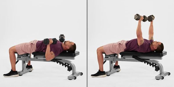 dumbbell bench press | upper body exercises
