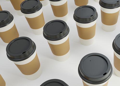 rows of coffee cups | dry scoop pre workout
