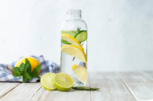 water with lemon and lime | how to prevent dehydration