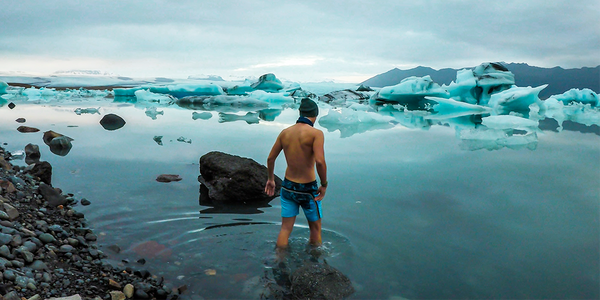 man in arctic waters | contrast bath