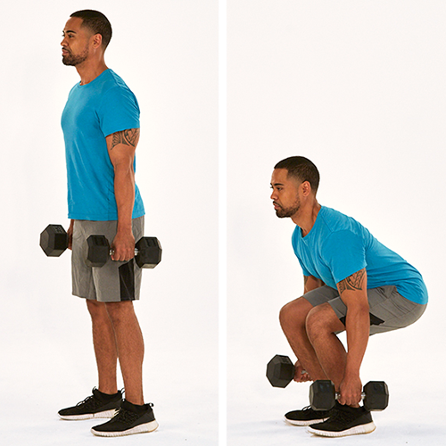 dumbbell squat demonstration | how to jump higher