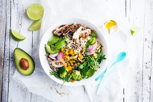 quinoa chicken bowl | muscle recovery