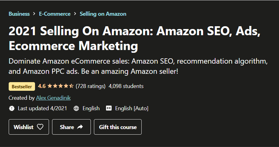 2021 Selling on Amazon- eCommerce Courses 2021