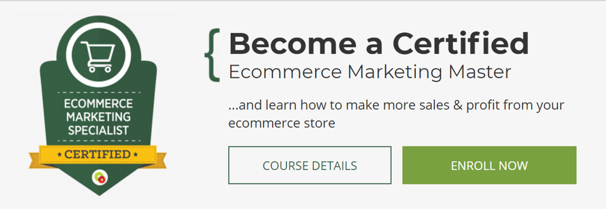 Certified eCommerce Marketing Specialist- eCommerce Courses 2021