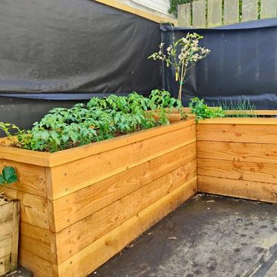 2-bay planter box