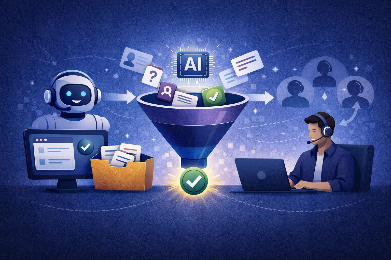 How AI Triage Improves FCR Without Adding Headcount
