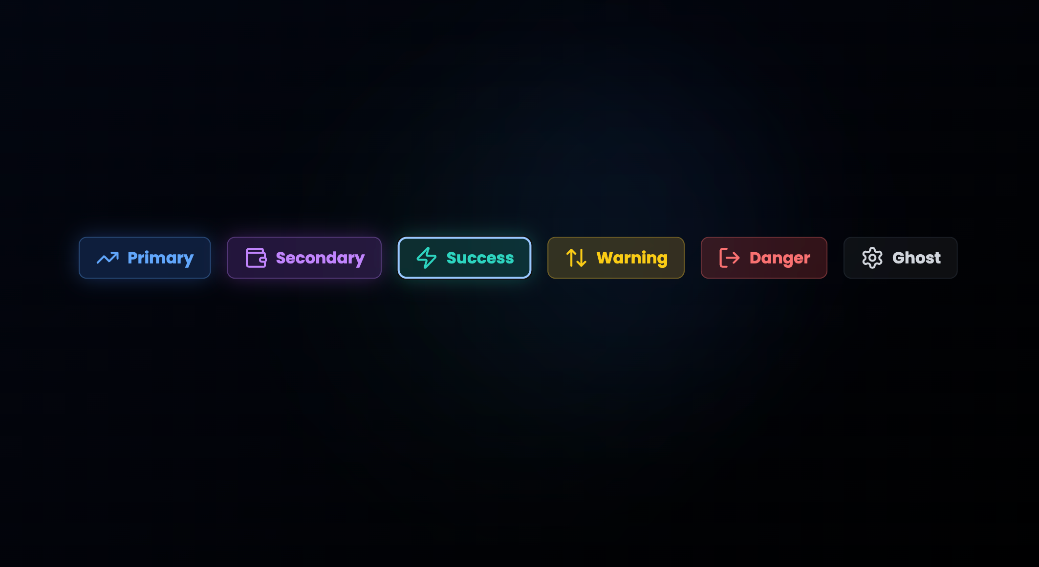 Crypto Glassmorphic Buttons