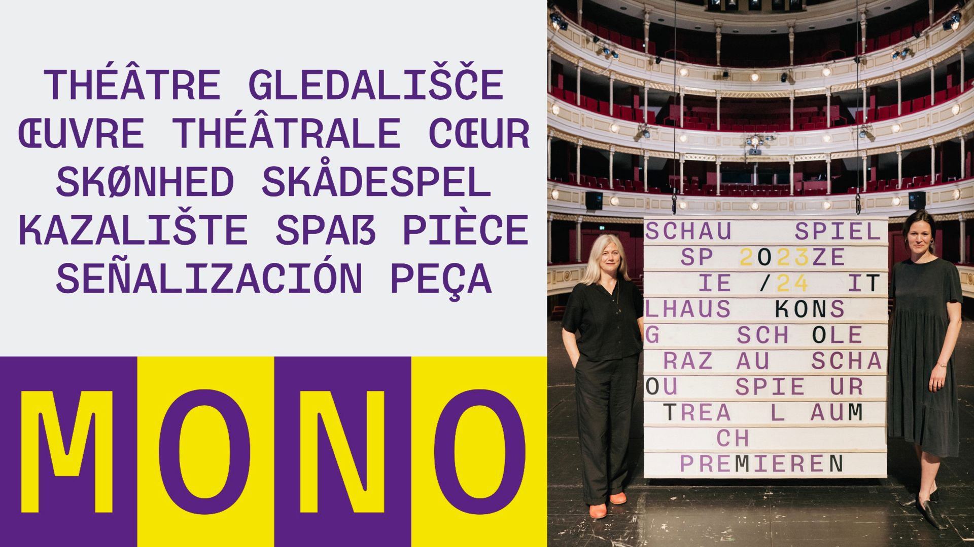 Custom Custom Font for Schauspielhaus Graz – Mono Typeface shown in different media