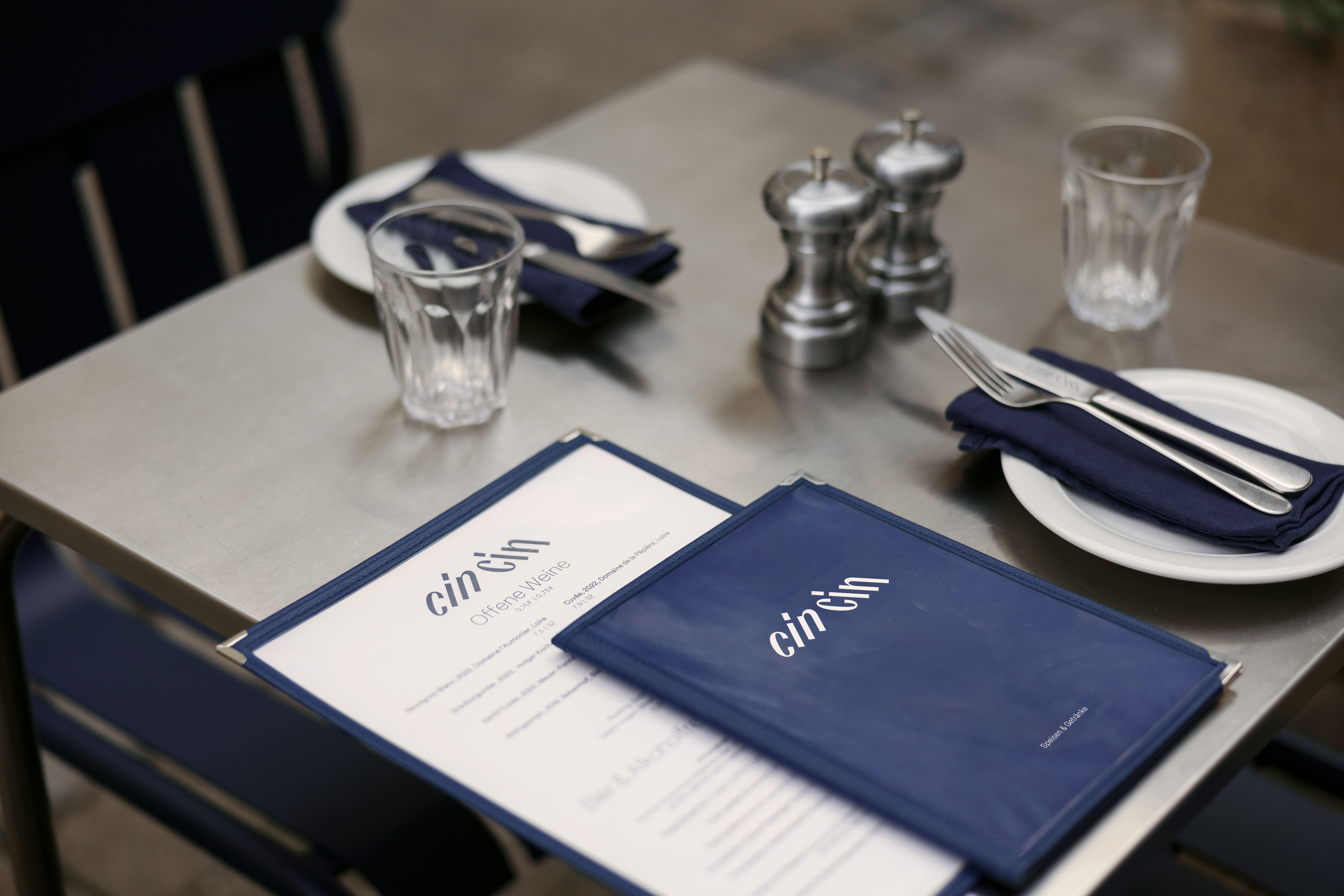 graphic design of a menu card