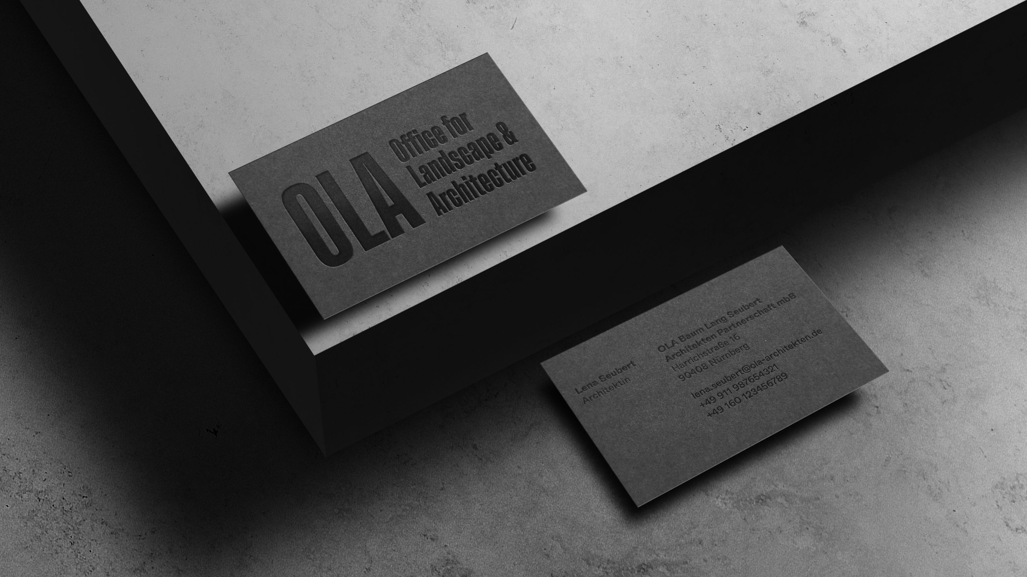 design of OLAs business cards