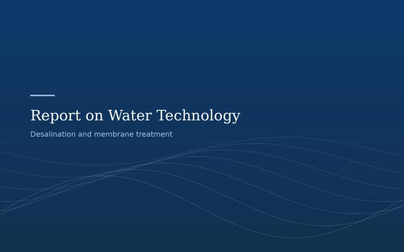 Report on Water Technology