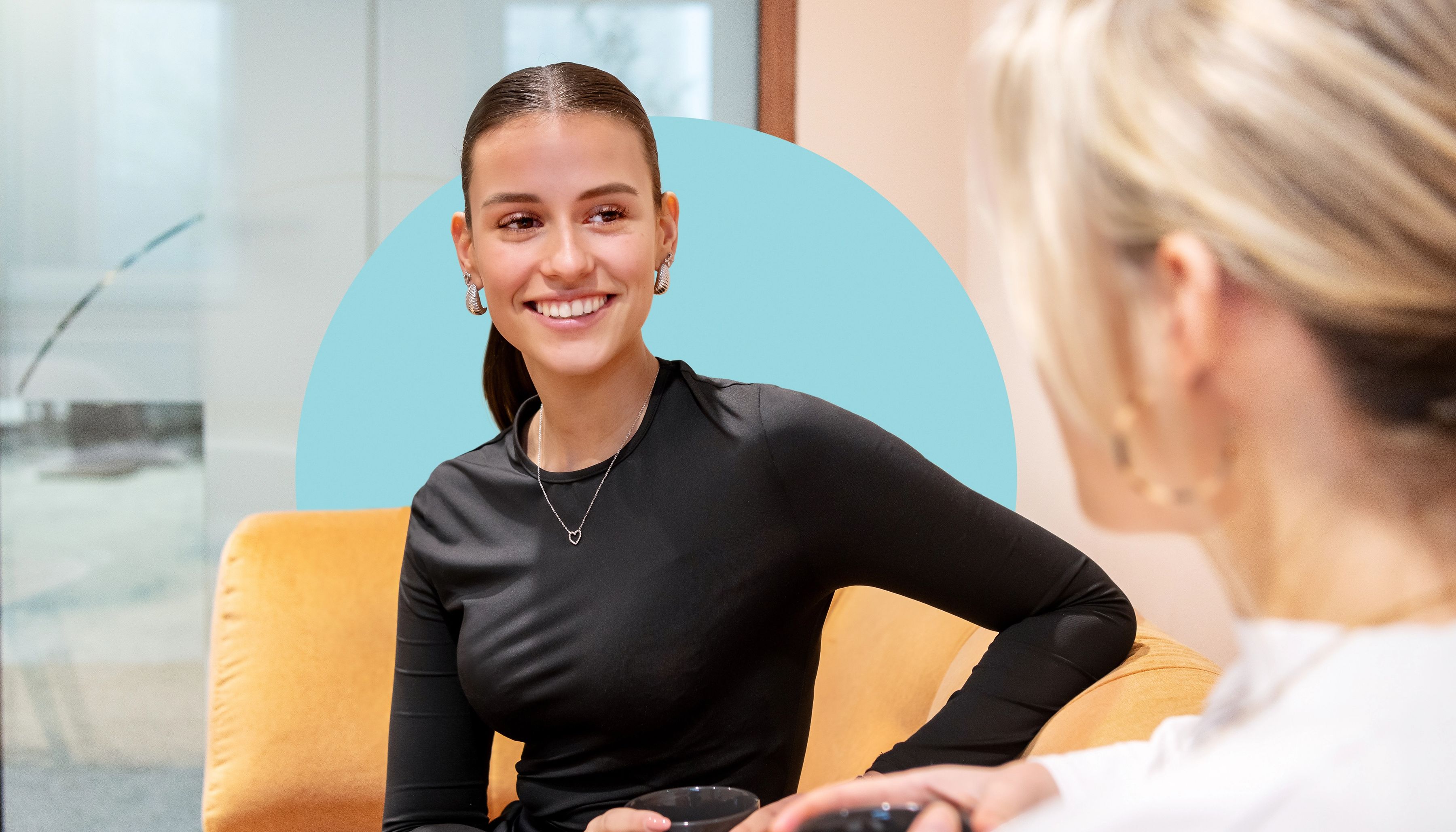 stagiaire in gesprek