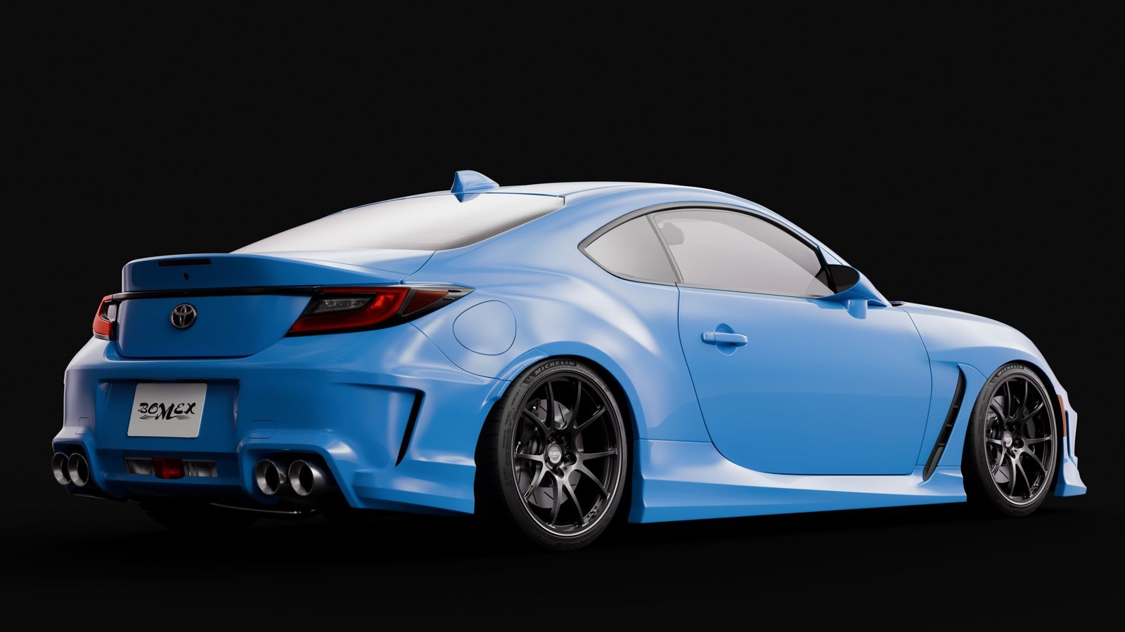 Blue BOMEX ZN8 render, view 2.