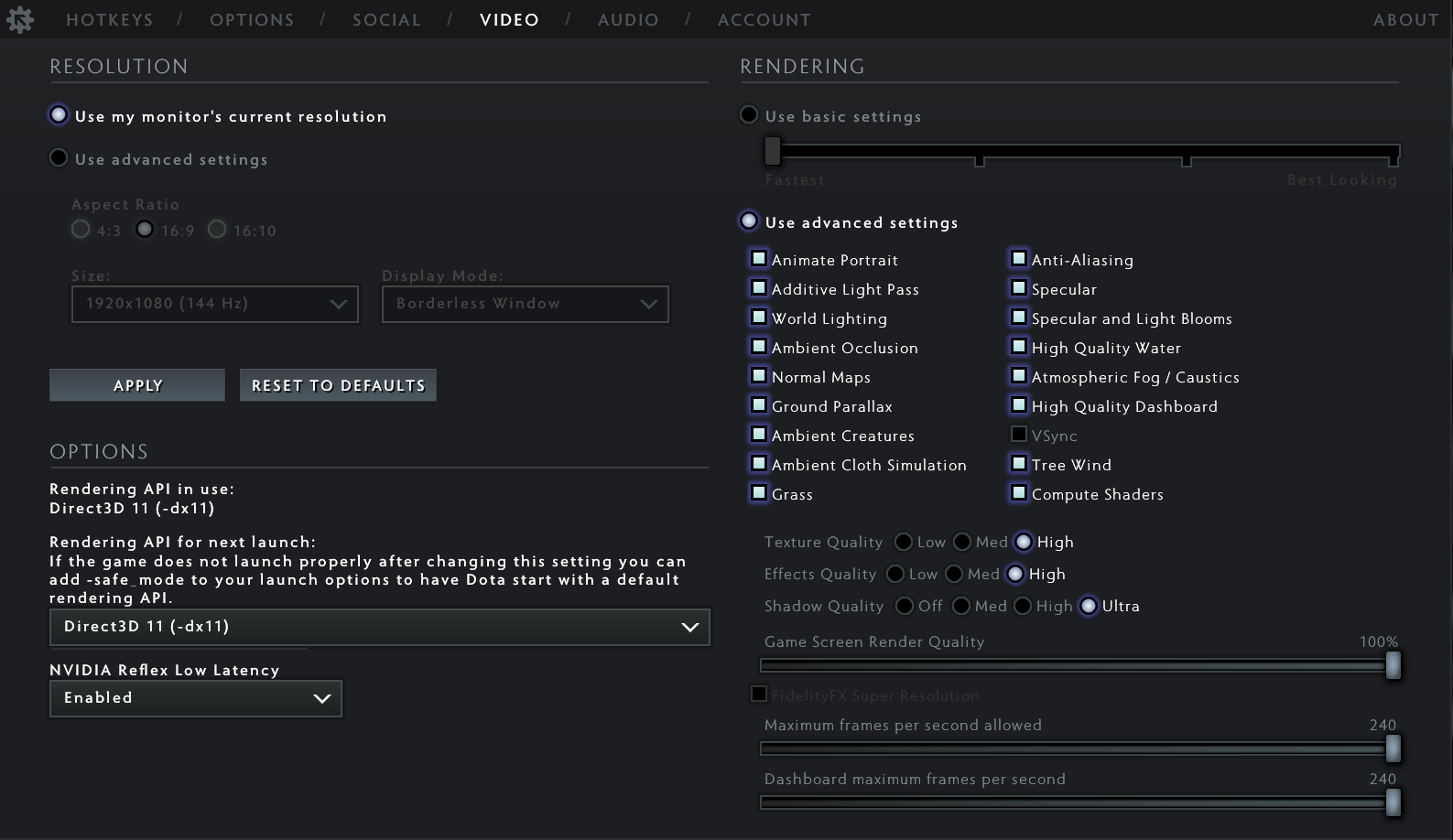 The Best Graphics Settings To Improve Your FPS In Dota 2