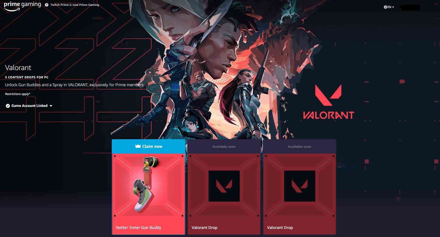 How to redeem free Valorant drops from Prime Gaming in 2023?