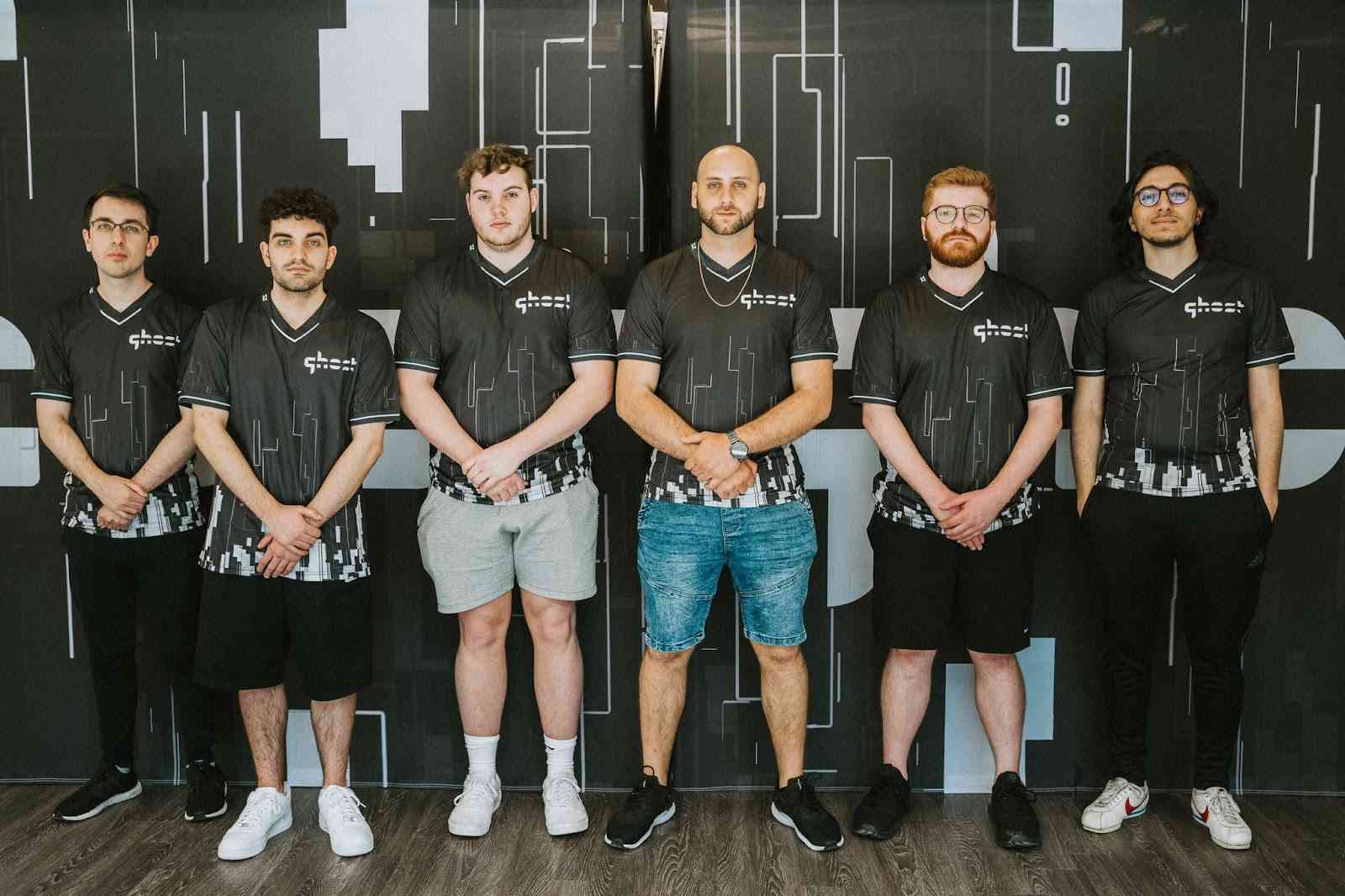 The roster for Ghost Gaming appear in team jerseys