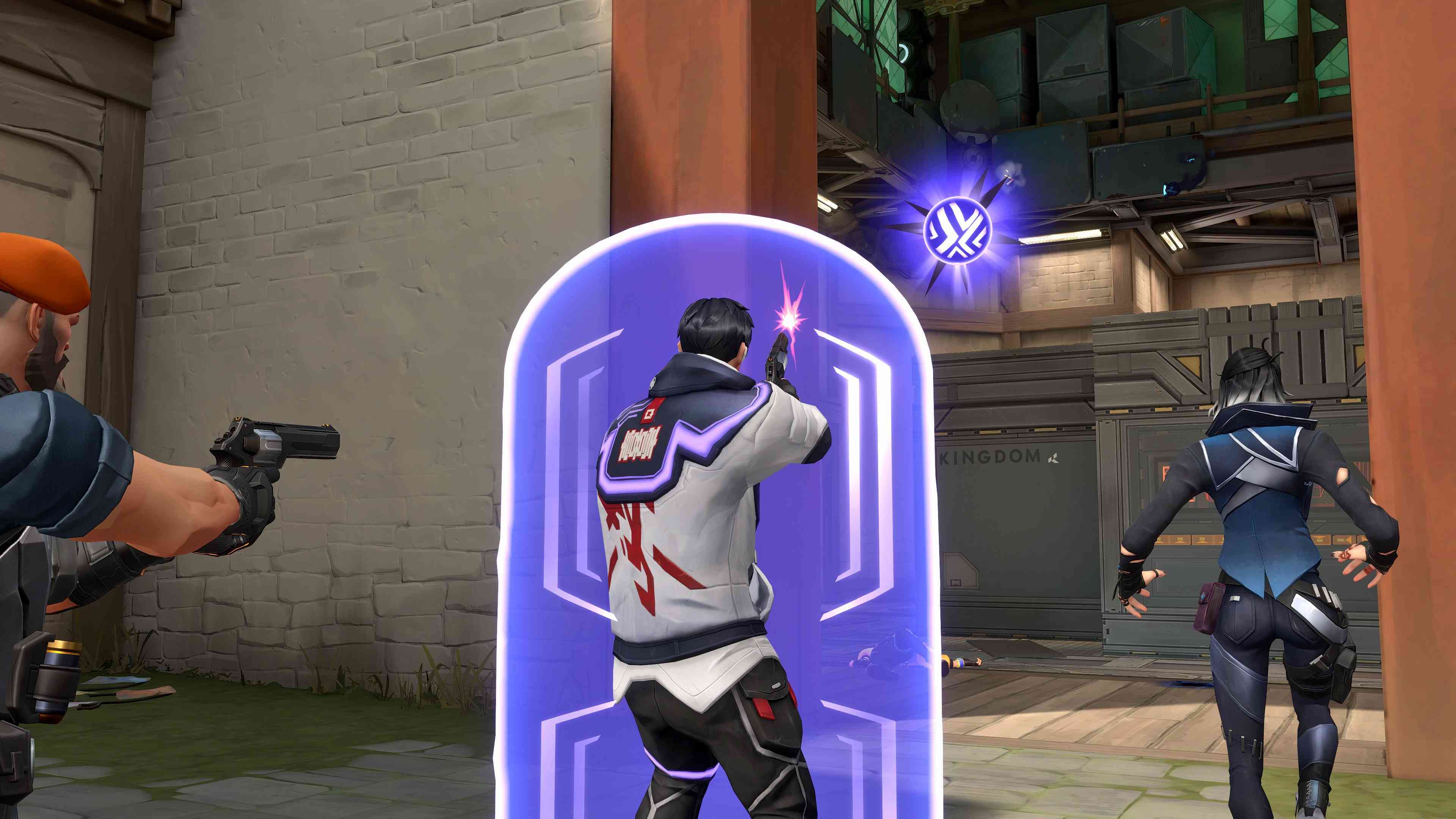 A screencap of the new Valorant agent, Iso, using his double tap ability