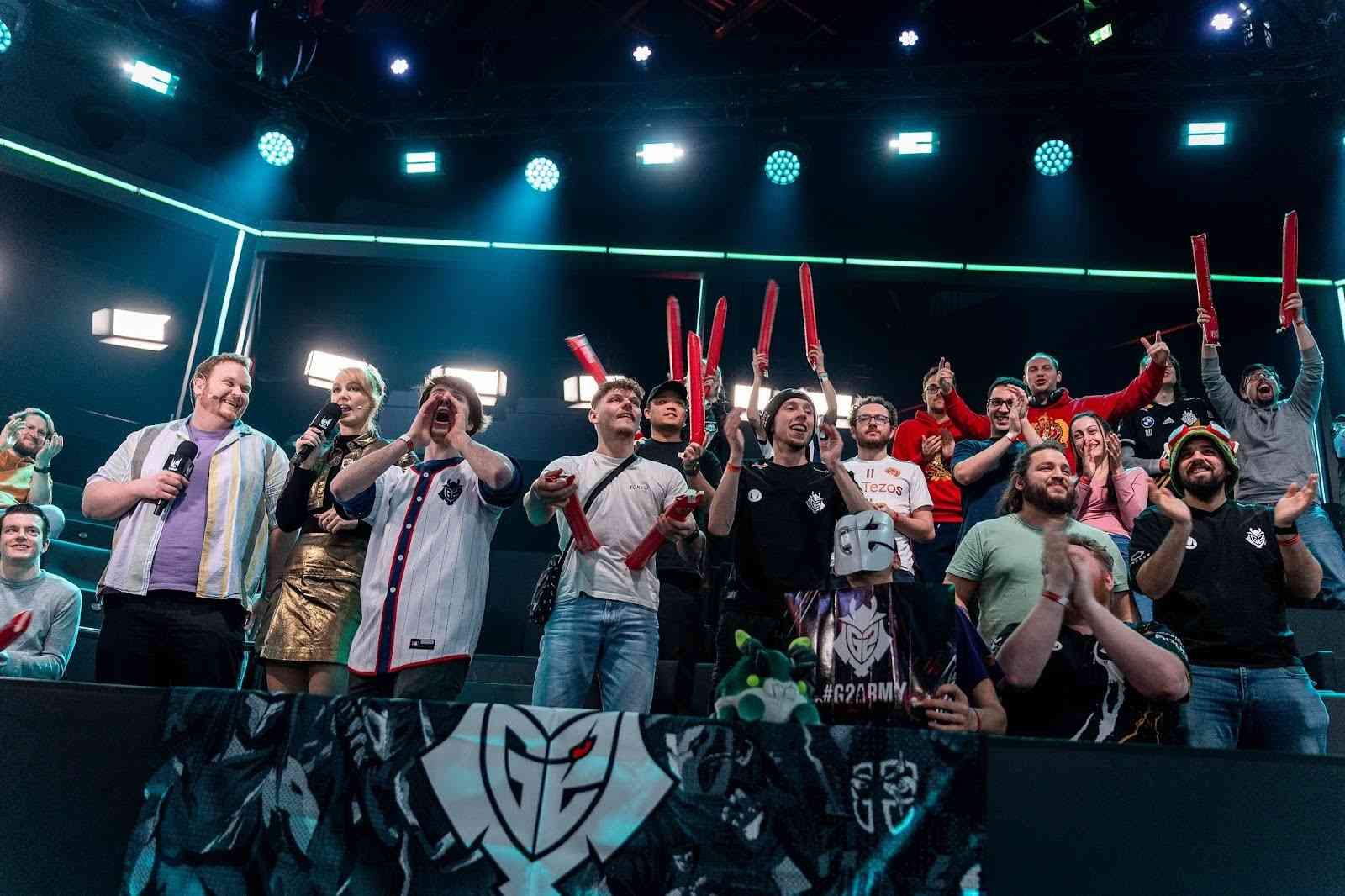 G2 fans, almost as dominating in fanfare as G2 roster is dominating in the Rift. Image by Wojciech Wandzel/Riot Games